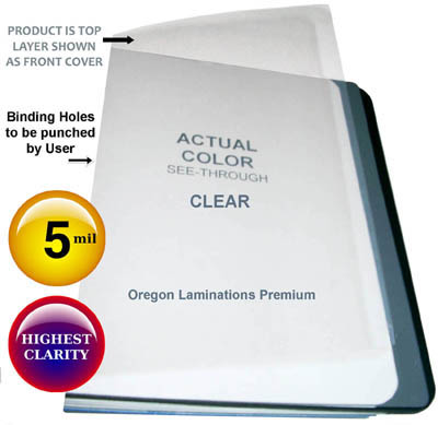 5 mil clear plastic report binding covers