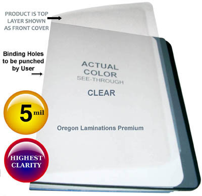 5 mil clear plastic report binding covers